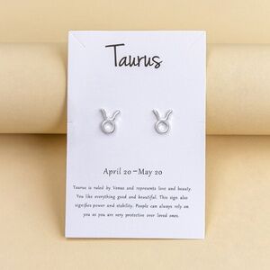*JULANE* Silver Taurus Fashion Horoscope Earrings